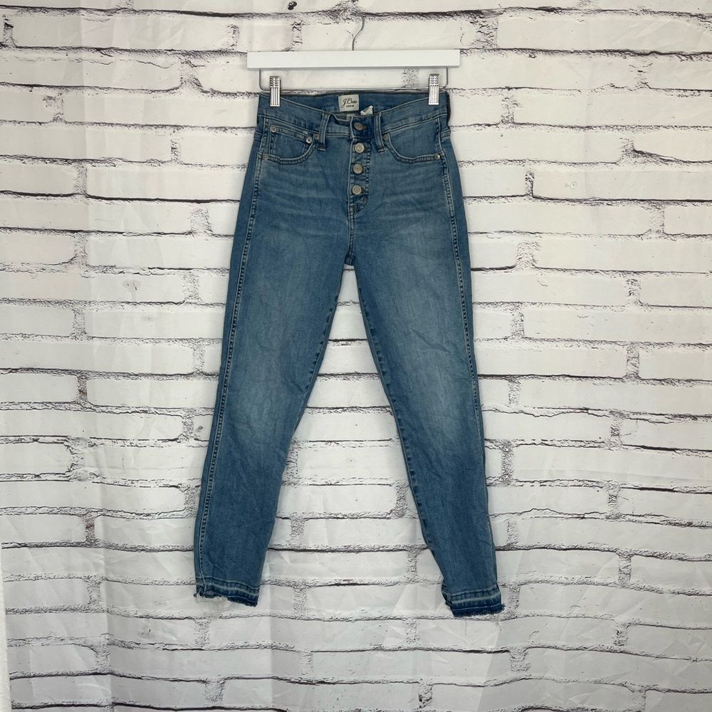 J.Crew Vintage Straight Jeans Women’s 24 Medium Wash High Rise Button Fly Y2K